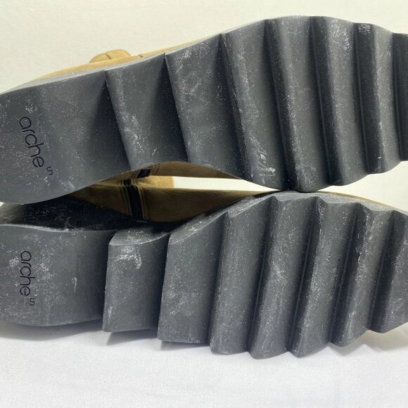 Arche Deniki Brown Leather Wedge Boots Women’s 10 - Picture 5 of 10